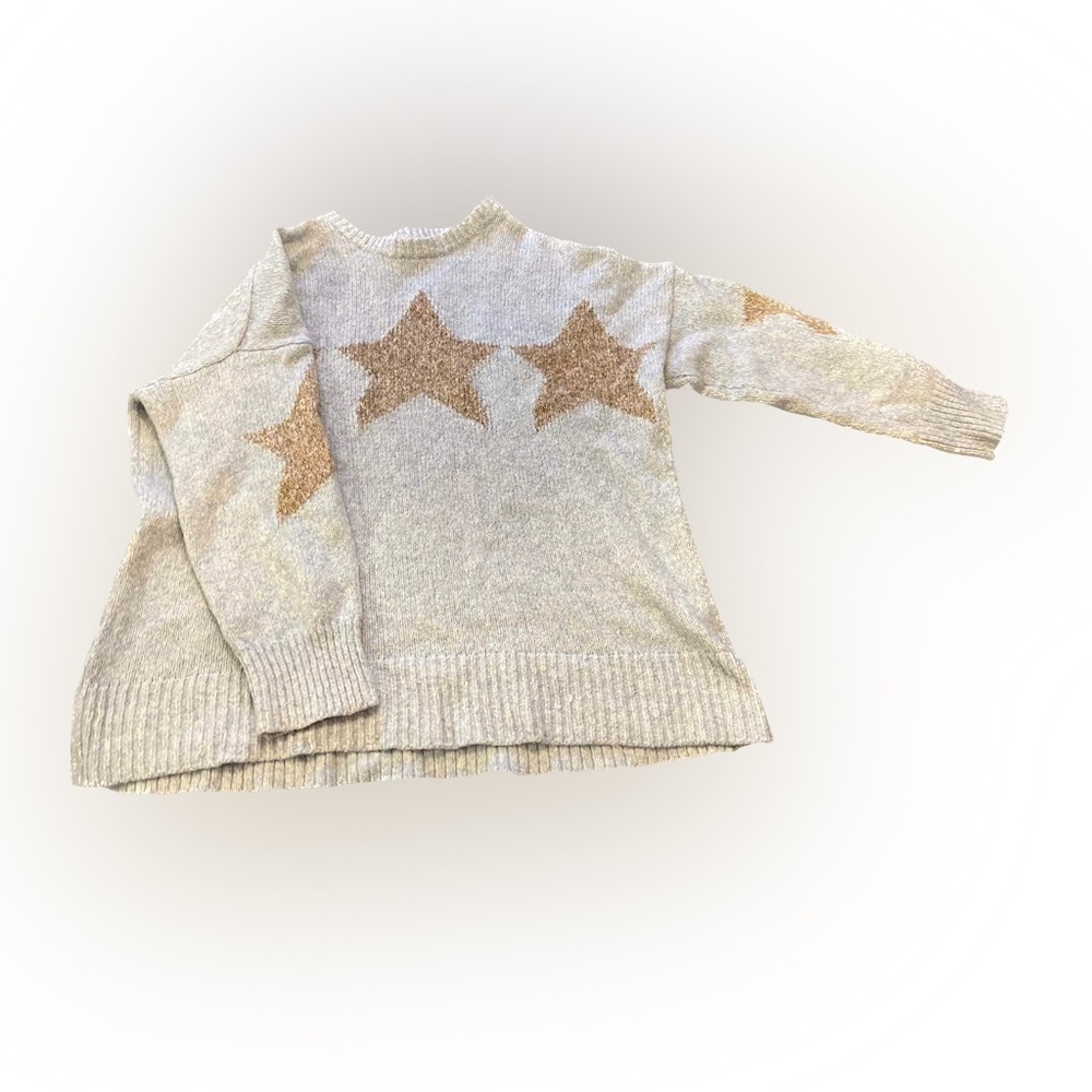 Lou & Grey XL sweater light blue with star design